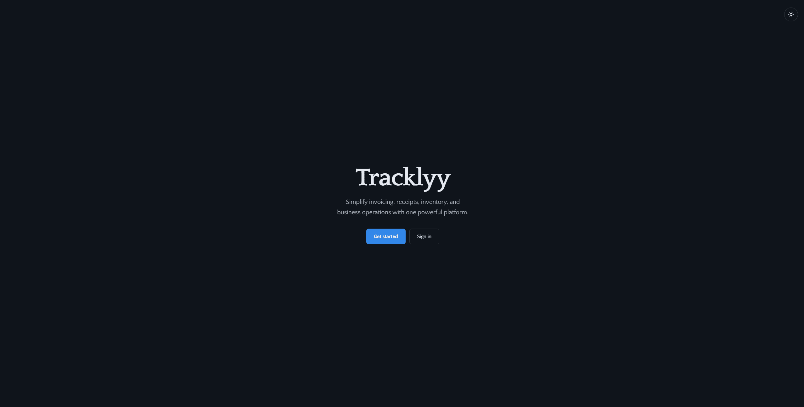 Tracklyy website screenshot